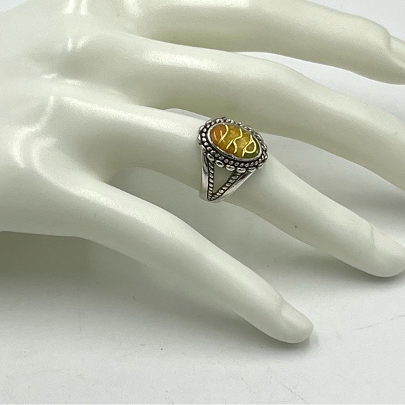 Designer Carolyn Pollack Vintage Relios Desert Scene Sterling 925 Ring Sz 7.5 - Picture 6 of 15